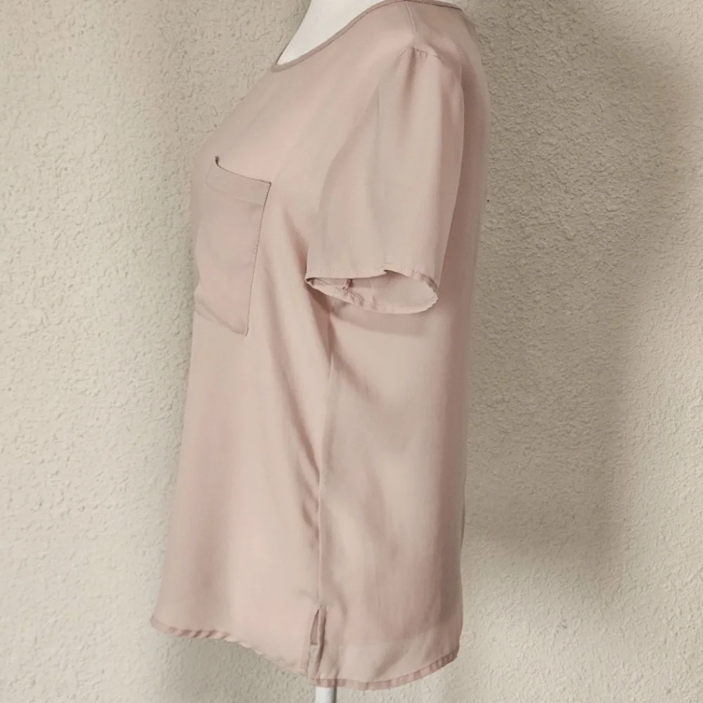 Forever 21 Beige Short Sleeve Blouse - Small - Picture 5 of 7